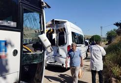 Kırşehir'de işçi servis midibüsü, minibüse çarptı: 42 yaralı
