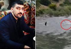 Çayda akıntıya kapılıp kayboldu; sürüklendiği anlar ortaya çıktı