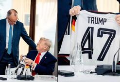 Merz'den Trump'a 80'inci yaş günü hediyesi: Alman milli takım forması takdim etti
