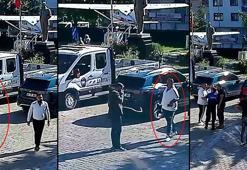 Belediye başkanına ait aracın yanında kesici aletle beklerken fark edilen şüpheli yakalandı
