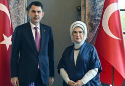 Emine Erdoğan, Bakan Kurum'u kabul etti