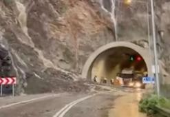 Artvin- Erzurum karayolunda heyelan