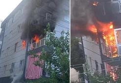 4 katlı binada yangın; mahsur kalan 2 kişi itfaiye ekipleri tarafından kurtarıldı