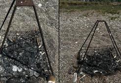 Deniz kaplumbağası koruma demirinin ortasında ateş yaktılar; inceleme başlatıldı