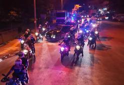 Bursa'da bin polisle 'huzur' uygulaması dronla görüntülendi