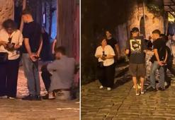 Galata’da 'fırça düşürme' bahanesiyle dolandırmaya çalıştığı kadını Rus turistler kurtardı; şüpheli yakalandı