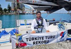 Yelkenliyle ‘Solo Türkiye Turu’ rekoru için Artvin’den denize açıldı