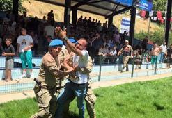 Güreş festivalinde gerginliğe jandarma müdahale etti