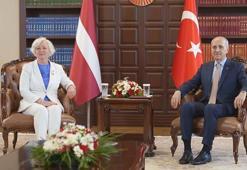 TBMM Başkanı Kurtulmuş, Letonya Parlamentosu Başkanı Mierina ile görüştü