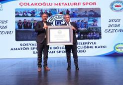 Çolakoğlu Metalurji Spor Kulübü’ne KASKF’den başarı plaketi