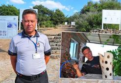 2 bin 700 yıllık antik kenti koruyor, boş zamanlarında ahşaba şekil veriyor
