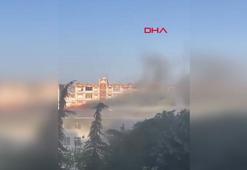 Beylikdüzü'nde okulun çatısında yangın çıktı