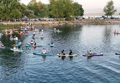 Sapanca Gölü’nde popülerleşen spor dalı; SUP