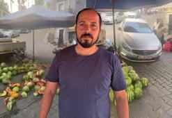 Karpuzları ezilen esnaf: Nezaketle söylese yardımcı olurdum