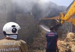 Hatay’da samanlık yangını
