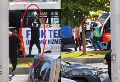 Motokuryeden yol verme tartışmasında minibüse kasklı saldırı; o anlar kamerada