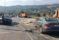 Samsun’da 8 aracın karıştığı zincirleme kaza; 2 yaralı