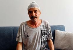 Çay içerken başına beton parçası düştü