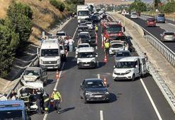 Tekirdağ'da 7 aracın karıştığı zincirleme kaza; 1 yaralı