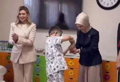 Bakan Göktaş ve Ukrayna Devlet Başkanı’nın eşi Zelenska, Türkiye’deki Ukraynalı çocukları ziyaret etti