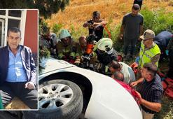 Sünnet düğünü dönüşü şarampole devrilen otomobilin sürücüsü, kurtarılamadı