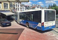 Ankara'da belediye otobüsü iş yerine girdi: 7 yaralı