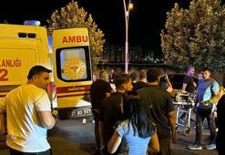 Bisikletiyle yolun karşısına geçerken taksinin çarptığı kadın yaralandı