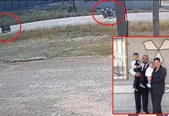 İki motosikletin çarpıştığı kaza kamerada; sürücü ile eşi öldü, oğulları ağır yaralandı