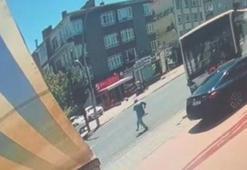 Ankara'da belediye otobüsünün iş yerine girdiği kazanın görüntüleri ortaya çıktı