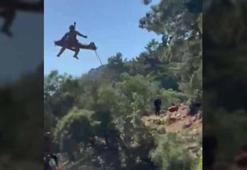 Dağlık arazide yaralanan vatandaş askeri helikopterle tahliye edildi