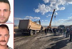 Ankara'da yol çalışmasında iki hafriyat kamyonu çarpıştı: 2 ölü