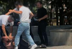Tartıştıkları kişiyi döven 4 kişi gözaltına alındı; olay kamerada