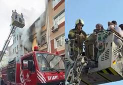 Fatih'te 3 katlı binadaki yangında mahsur kalan 4 kişi kurtarıldı