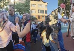 Kağıthane’de çocuk parkında kadınlar tartıştı, eşleri tekme ve yumrukla birbirine saldırdı