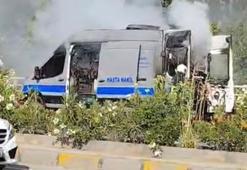 Hasta nakil aracı alev aldı, şoför diyaliz hastasını kurtardı
