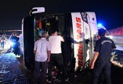 Kırıkkale’de yolcu otobüsü devrildi: 40 yaralı
