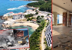 Riva’da talan edilen, bir dönem Milli Takım’ın da kamp yaptığı 186 odalı otel yıkılıyor