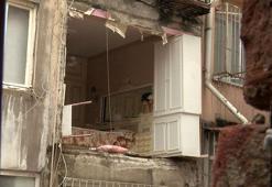 Şişli’de binanın duvarı çöktü; mahalleli deprem oldu zannetti