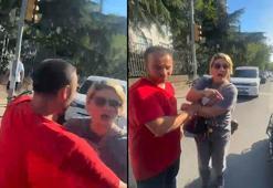 Üsküdar'da motosiklet sürücüsü ile skuterli çiftin kavgası kamerada