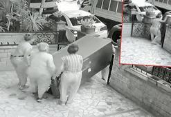 Avcılar'da yaklaşık 100 kilogram ağırlığında buzdolabını çalan 4 kadın kamerada