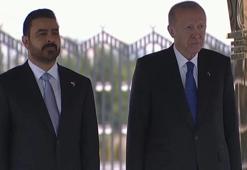Cumhurbaşkanı Erdoğan, Irak Başbakanı ez-Zeydi'yi resmi törenle karşıladı