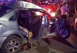 Samsun'da kamyon, otomobile çarptı: 3 yaralı