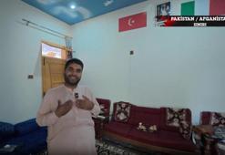 Sınır köyünde Türk bayrağı sürprizi