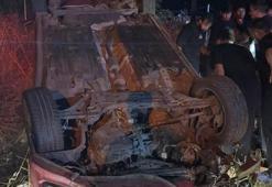 Bursa'da otomobil şarampole yuvarlandı: 3 yaralı