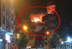 Diyarbakır’da binanın çatısı yandı; 2 gözaltı