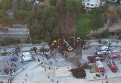 Büyükçekmece'de toprak kayması; arama-kurtarma çalışmaları tamamlandı