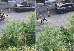 Beyoğlu’nda yarı çıplak önüne atladığı motosikletliyi düşürdü; duba sopa ve tekmeyle darbedildi