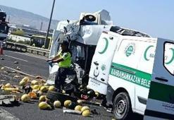 Ankara'da kamyonet, kamyona arkadan çarptı: 1 ölü, 2 yaralı
