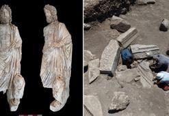 Aspendos'ta 'sağlık tanrısı' ve oğlunun heykeli bulundu