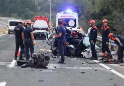 Karşı şeride geçen otomobil, başka bir otomobille çapıştı: 1 ölü, 2 ağır yaralı